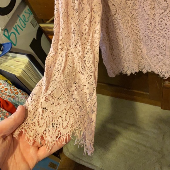 Light Pink Lace Top - Picture 4 of 8